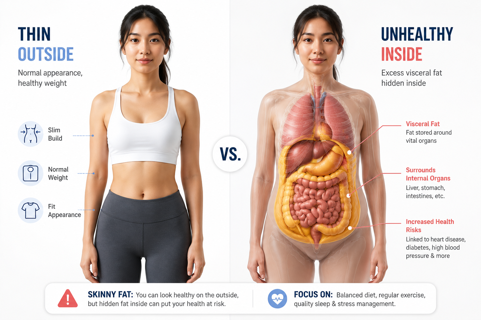 thin outside unhealthy inside